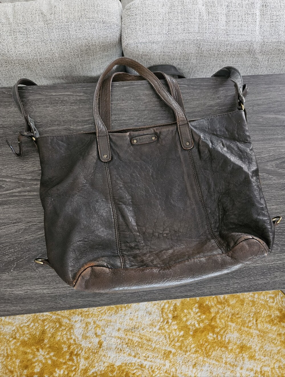 Oversized Leather Tote Bag - Picture 2 of 12